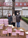 东直门街道党群服务中心党委闫灵书记（左）、党群服务中心党委副书记张柏能（右）